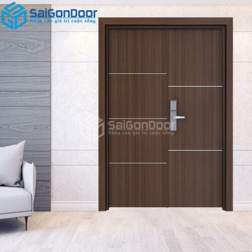 Cửa Gỗ Công Nghiệp MDF Laminate 2P1R51s-MDFL-SGD