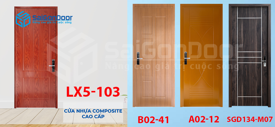 Một số mẫu cửa nhựa gỗ Composite