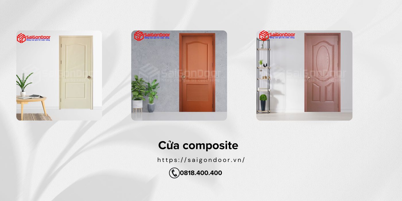 Cửa composite ấn tượng với nhiều họa tiết đẹp