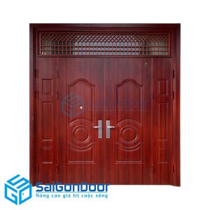 Cửa thép vân gỗ 100 1 cua thep van go jkgkuy 2