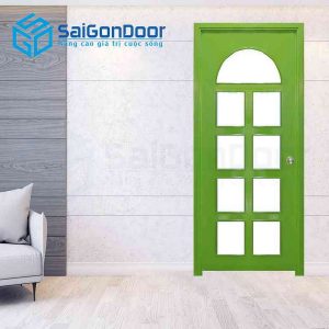 Cửa Gỗ MDF Veneer P1G9 xanh la