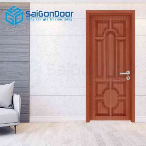 Cửa Gỗ Công Nghiệp 018 teak 2