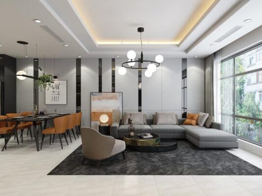 Thiết kế nội thất chung cư hiện đại 2 phòng ngủ