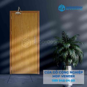 Cửa Gỗ MDF Veneer P1 soi