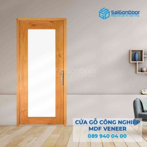 Cửa Gỗ MDF veneer o kinh