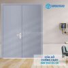 Cửa Gỗ Chống Cháy 2P son xam trang 1 Cua go chong chay 2P son xam trang.jpg SGD GCC