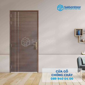 Cửa Gỗ Chống Cháy MDF Laminate P1R2
