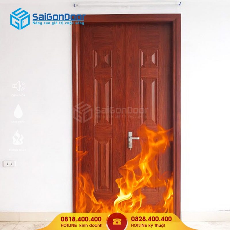 Cửa thép vân gỗ chống bắt lửa 1 Cửa thép vân gỗ chống bắt lửa