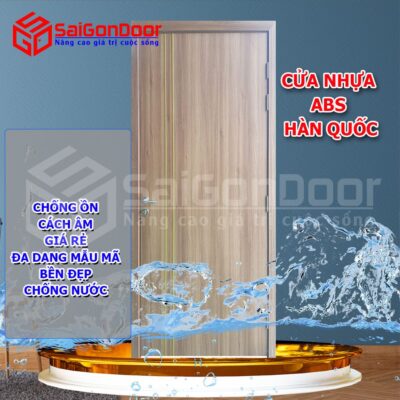 Cửa nhựa Hàn Quốc chống nước tốt kết hợp với kiểu thiết kế hiện đại thời thượng