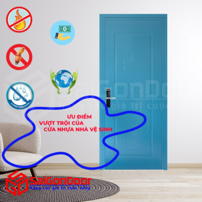 Những ưu điểm vượt trội khi sử dụng cửa nhựa nhà vệ sinh