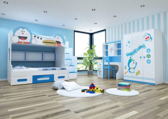Decor phòng ngủ Doremon độc đáo