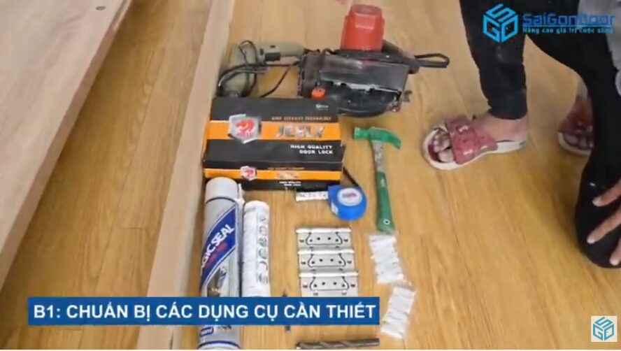 Hướng dẫn quy trình lắp đặt cửa gỗ công nghiệp chi tiết từ A – Z 1 v