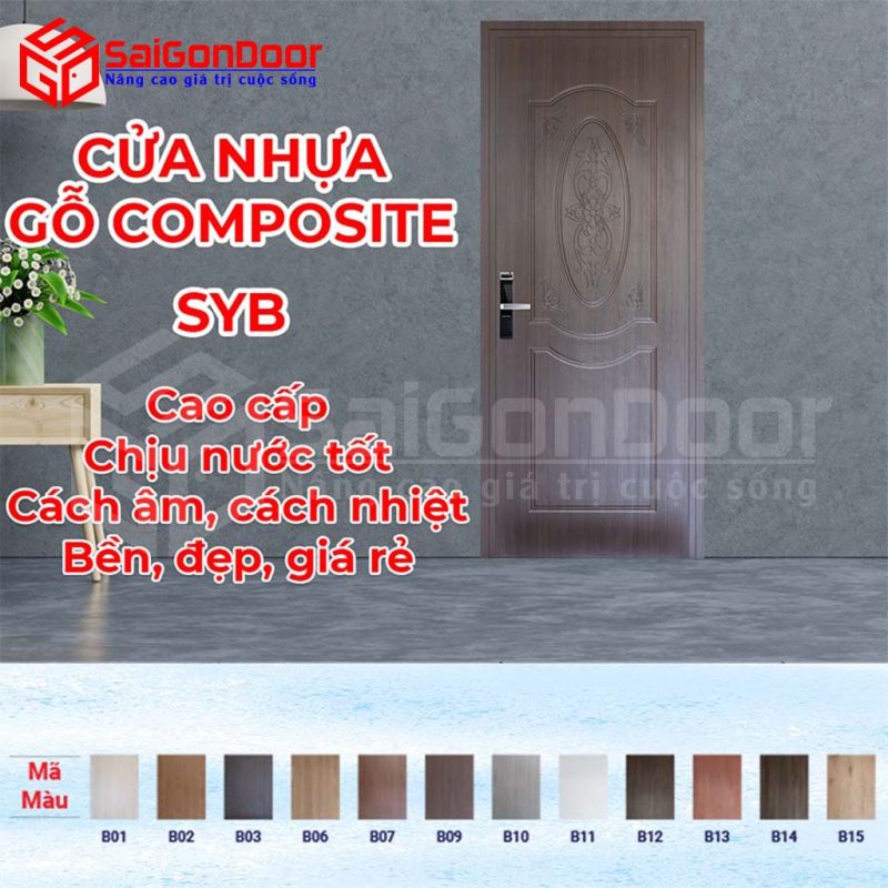 Top 3 loại cửa composite Tây Ninh được sử dụng nhiều nhất hiện nay 8 Cửa Composite mã SYB