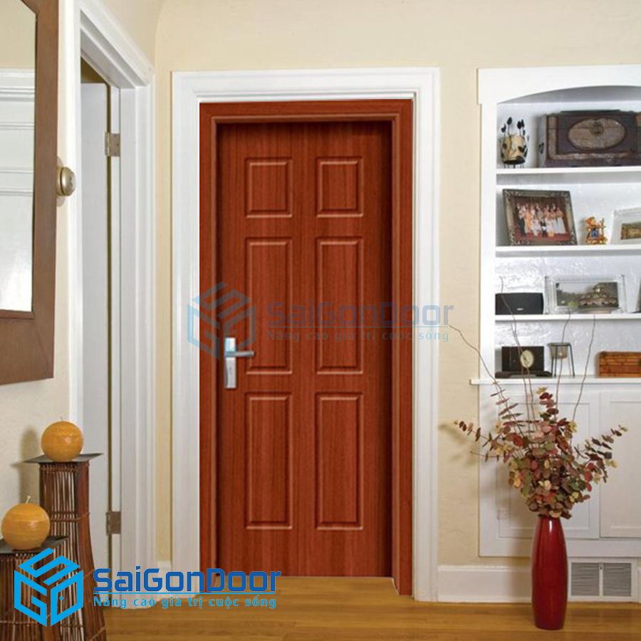 Cửa gỗ HDF Veneer HDF 6A-Sapele 1 cua go HDF verneer HDF20Sapele