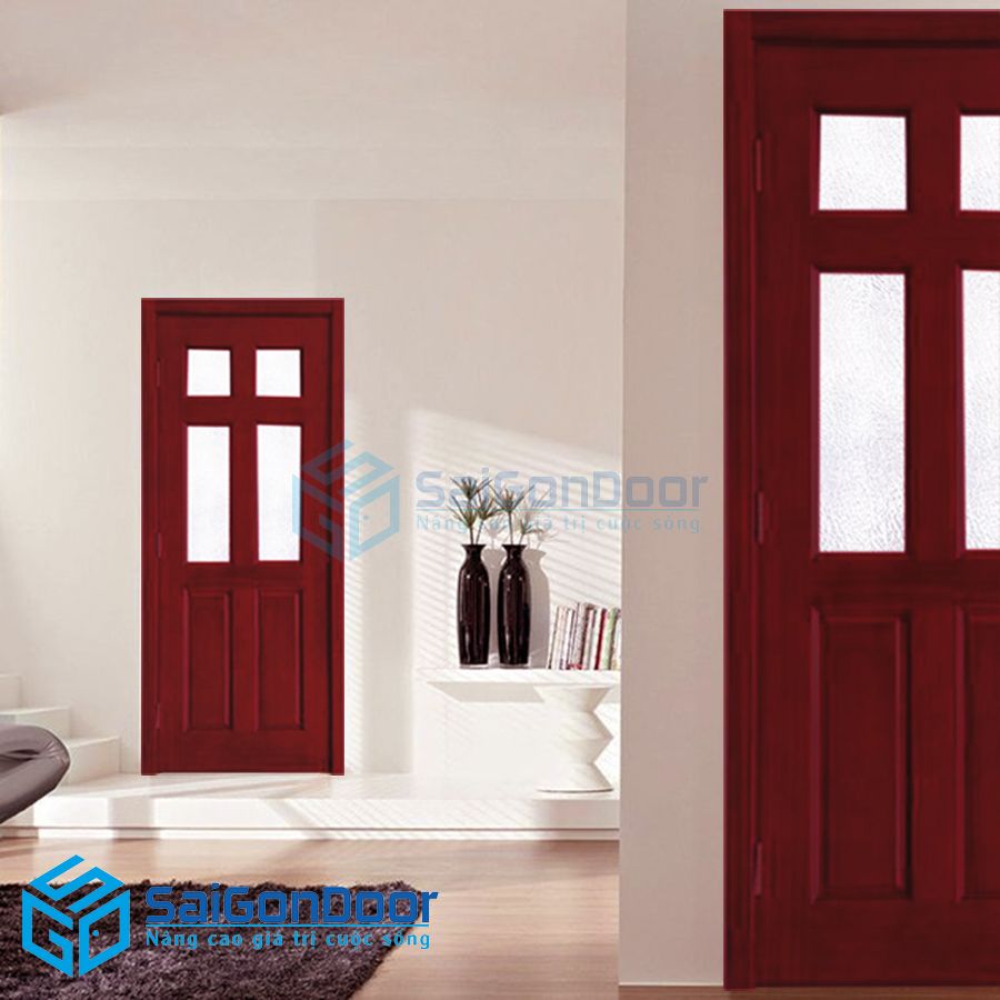 Cửa gỗ công nghiệp HDF SGD P6A4G-C12 1 cua go cong nghiep HDF SGD6G4 C12