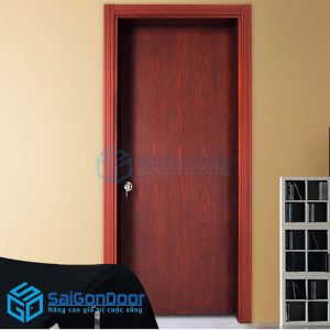 Cửa gỗ MDF Veneer P1-Căm xe