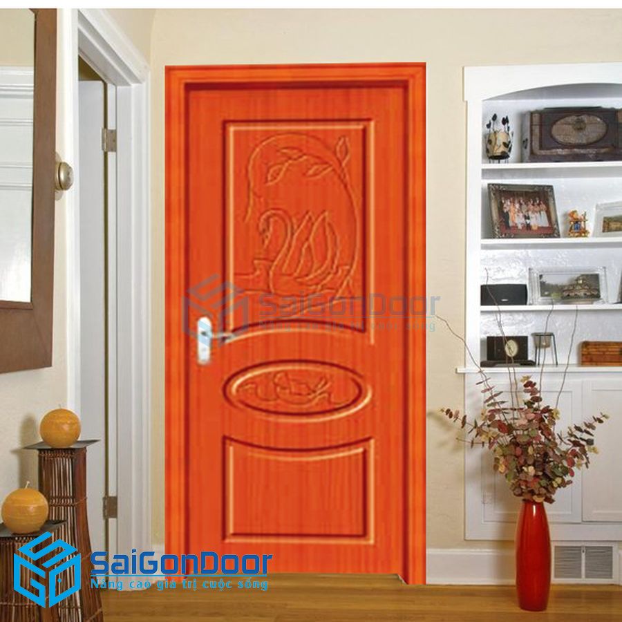 Cửa gỗ cao cấp PVC SGD-1168 1 cua go cao cap pvc SGD 1168
