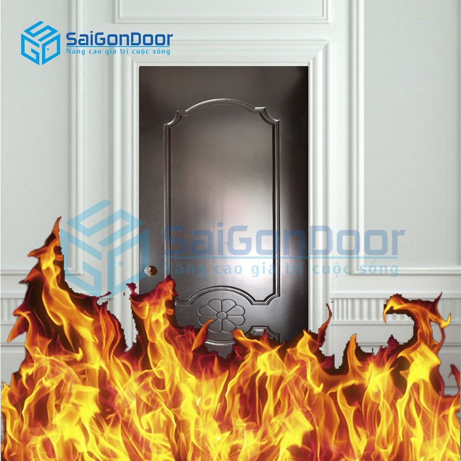 Mẫu cửa nhựa chậm cháy kích thước chuẩn