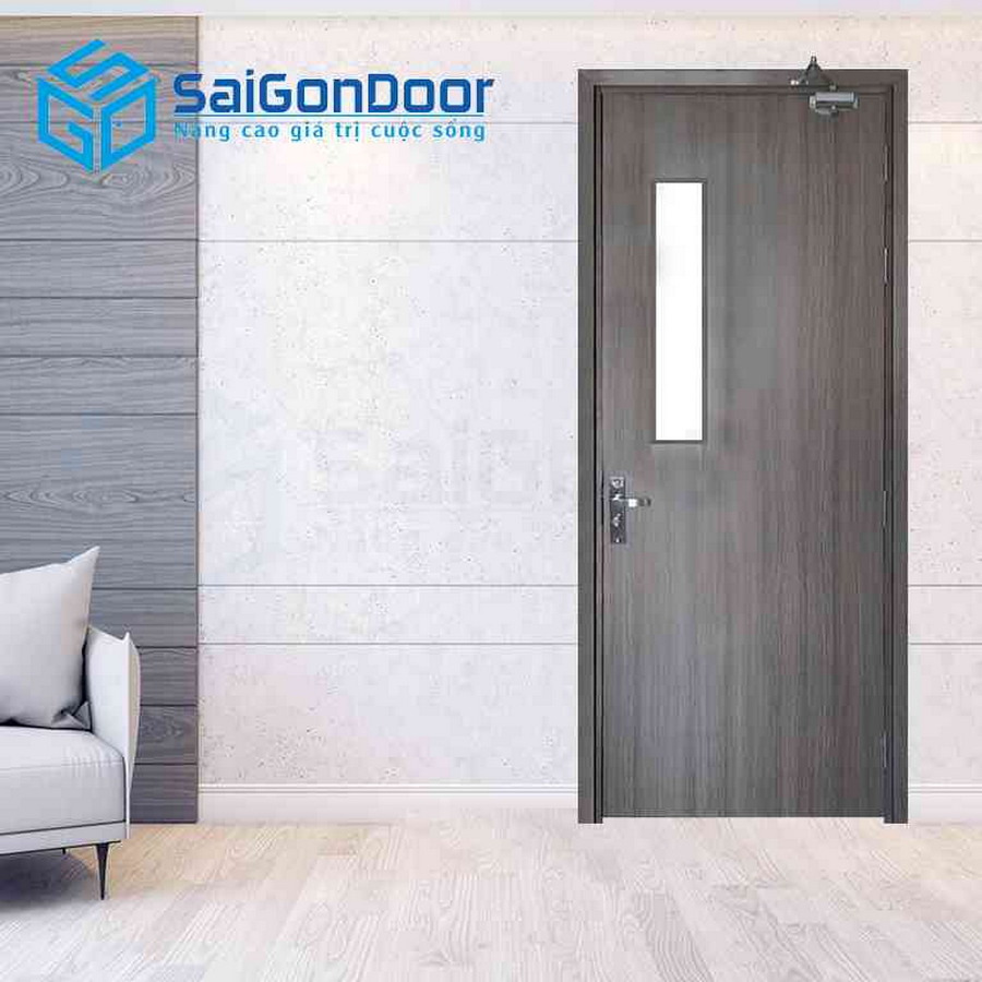 Cửa Gỗ Công Nghiệp SGD Melamine P1G1 1 Cua go cong nghiep SGD Melamine P1G1.jpg MDF SGD