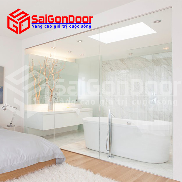 CÓ NÊN SỬ DỤNG PHÒNG TẮM KÍNH TRONG PHÒNG NGỦ HIỆN ĐẠI VÀ ĐẲNG CẤP 6 Phòng tắm kính trong phòng ngủ