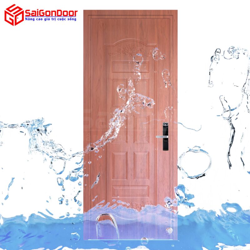 CỬA NHỰA GỖ COMPOSITE GIẢI PHÁP TỐT DÀNH CHO CỬA THÔNG PHÒNG 9 Tuy chống nước cùng vân gỗ bề mặt giả gỗ nhưng vẫn không chân thật