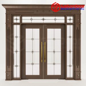 Cửa Nhôm Vân Gỗ 74