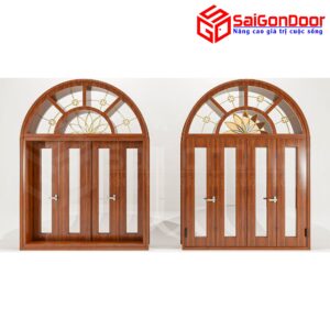 Cửa Nhôm Vân Gỗ SGD-CNVG-1