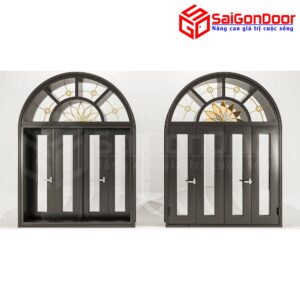 Cửa Nhôm Vân Gỗ SGD-CNVG-22