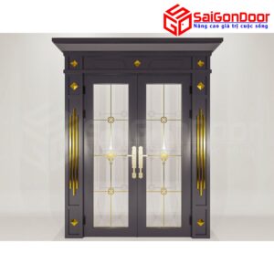 Cửa Nhôm Vân Gỗ SGD-CNVG-36
