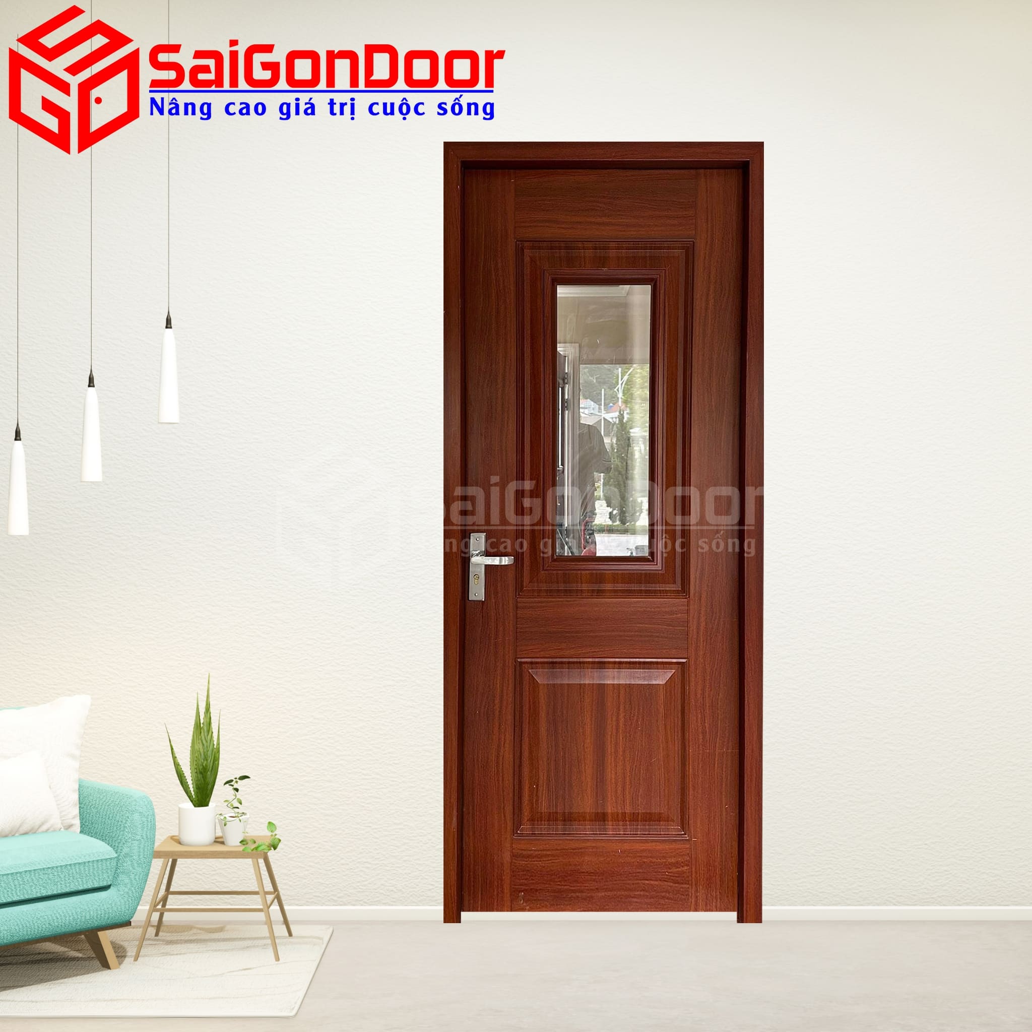 Cửa Thép Vân Gỗ SGD-KM.TVG-1C-27 1 SGD KM.TVG 1C 23