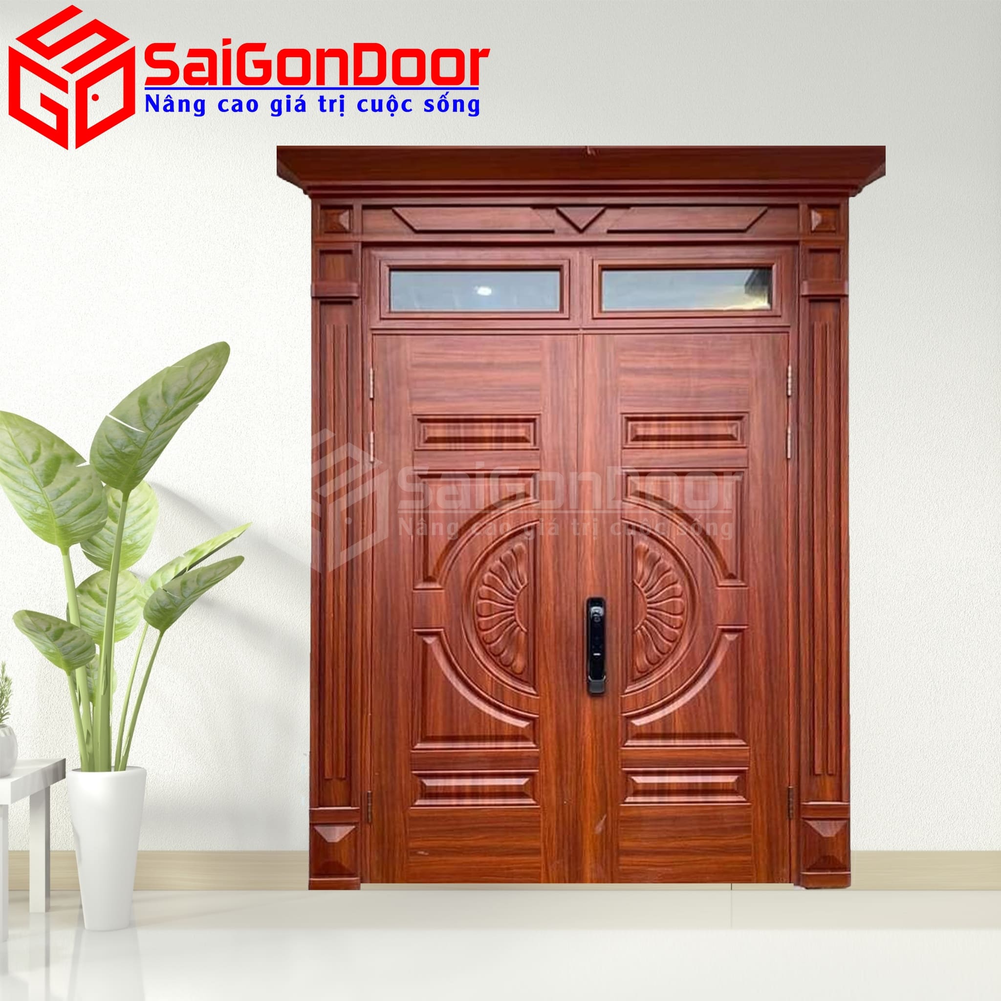 Cửa Thép Vân Gỗ SGD-KM.TVG-2C-12 1 SGD KM.TVG 2C 12