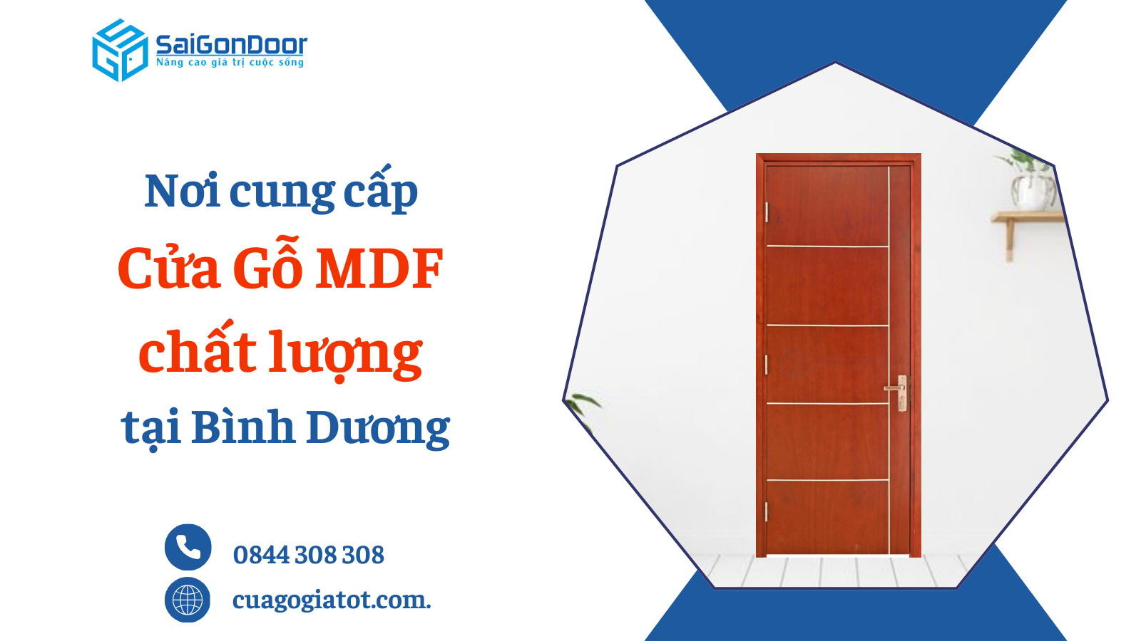 Nơi cung cấp cửa gỗ công nghiệp MDF chất lượng tại Bình Dương