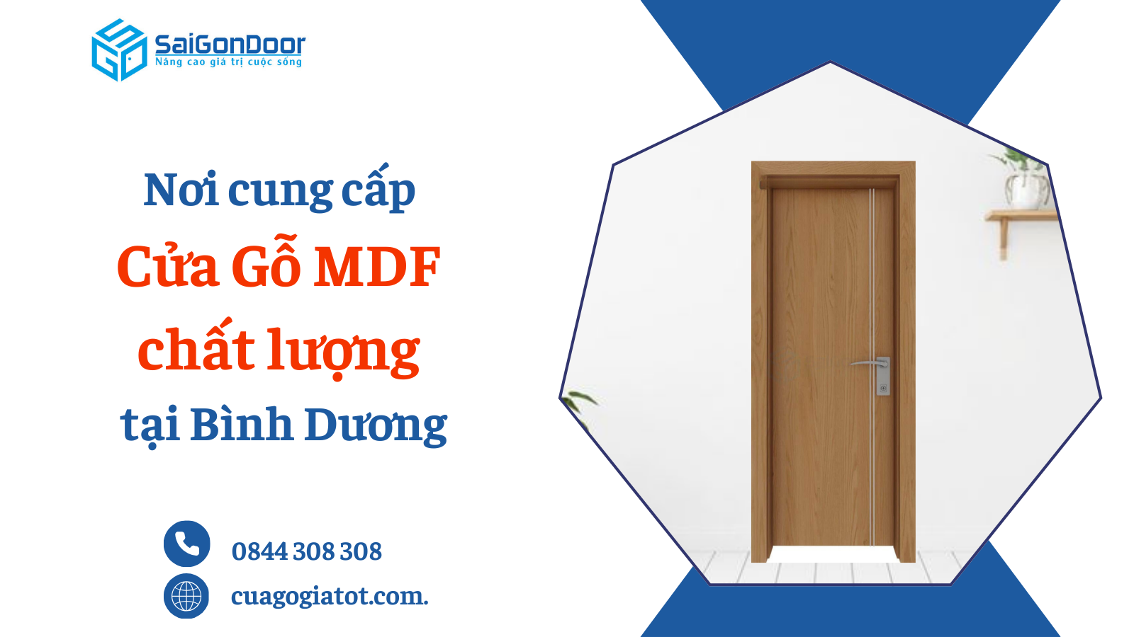 Nơi cung cấp cửa gỗ công nghiệp MDF chất lượng tại Bình Dương