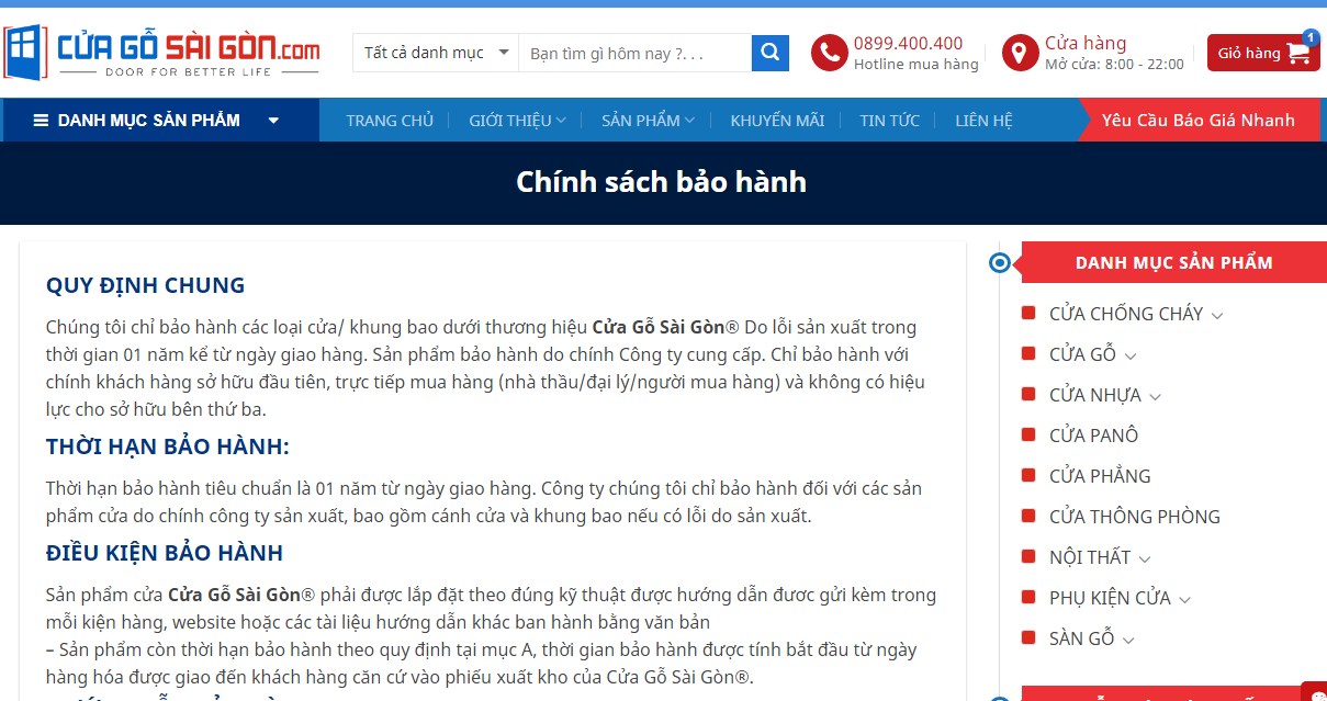 Chính sách bảo hành