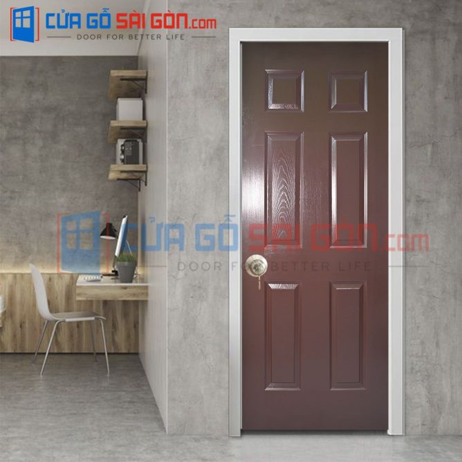 CỬA GỖ HDF VENEER HDF.V6A-CAM XE Cửa gỗ HDF VENEER HDF.V6A-CAM XE