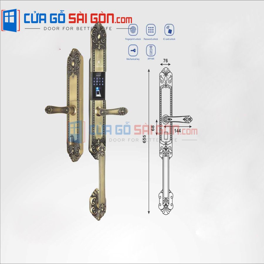 KHÓA CỬA SG.KL-979GR CÓ WIFI