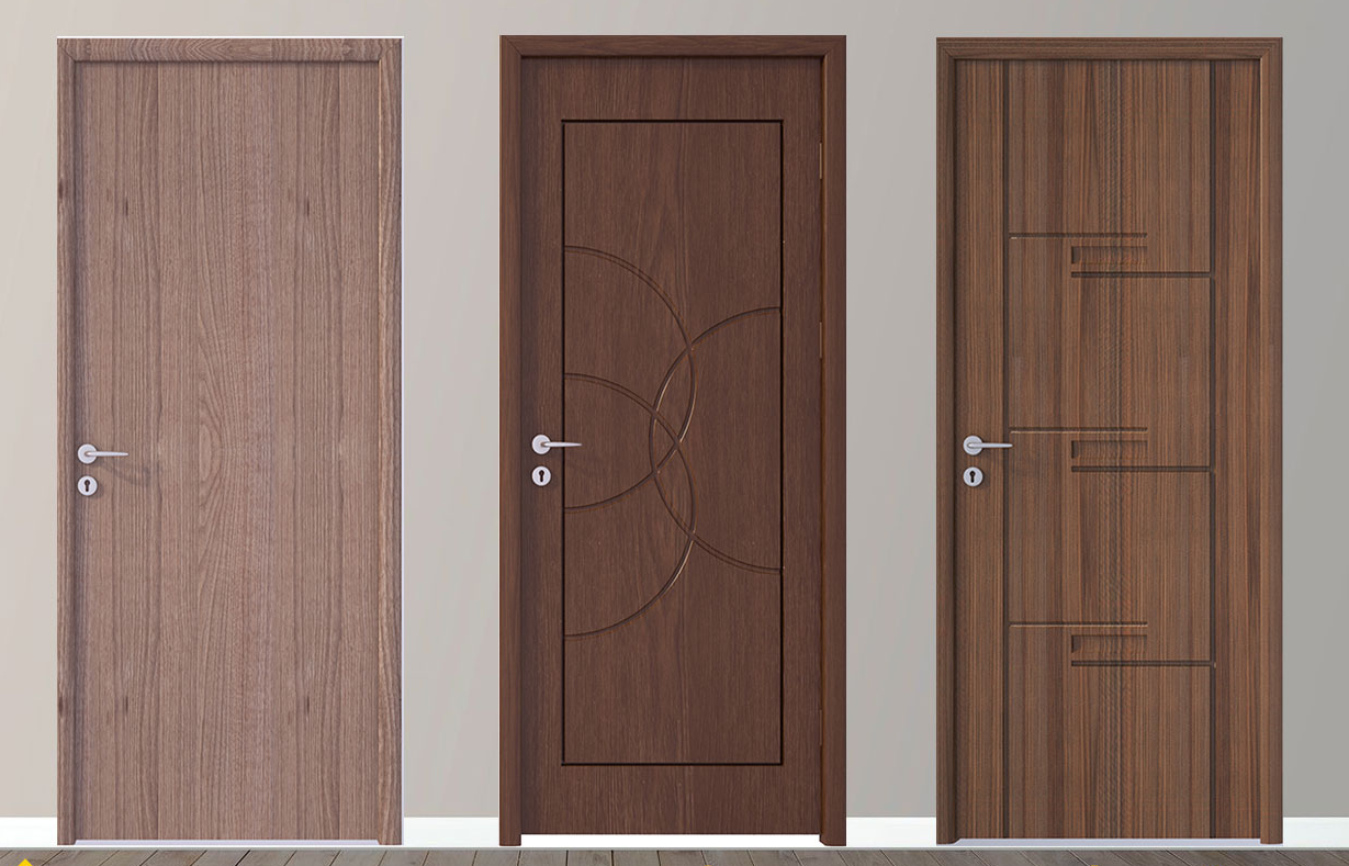Thiết kế cửa gỗ nhựa composite đơn giản phù hợp với nhà tắm