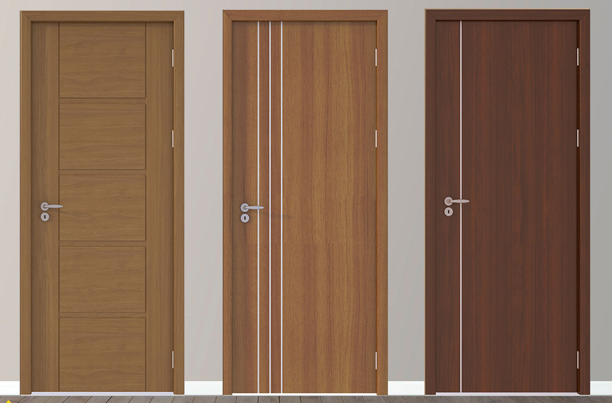 Họa tiết nhấn chỉ hiện đại của cửa nhựa gỗ composite Họa tiết nhấn chỉ hiện đại của cửa nhựa gỗ composite
