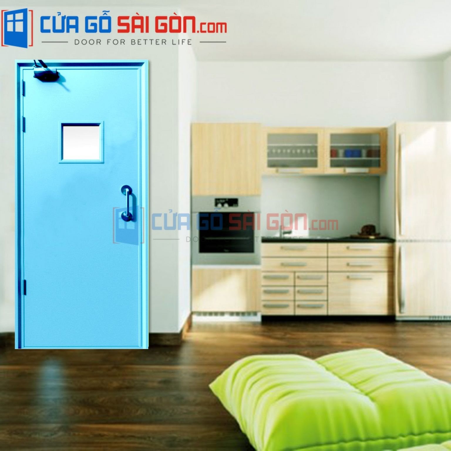 Mẫu cửa thép chống cháy với màu sắc tươi sáng, bắt mắt Mẫu cửa thép chống cháy với màu sắc tươi sáng, bắt mắt