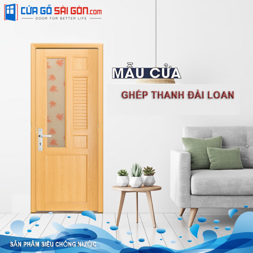 Cửa nhựa gỗ Ghép thanh Đài Loan