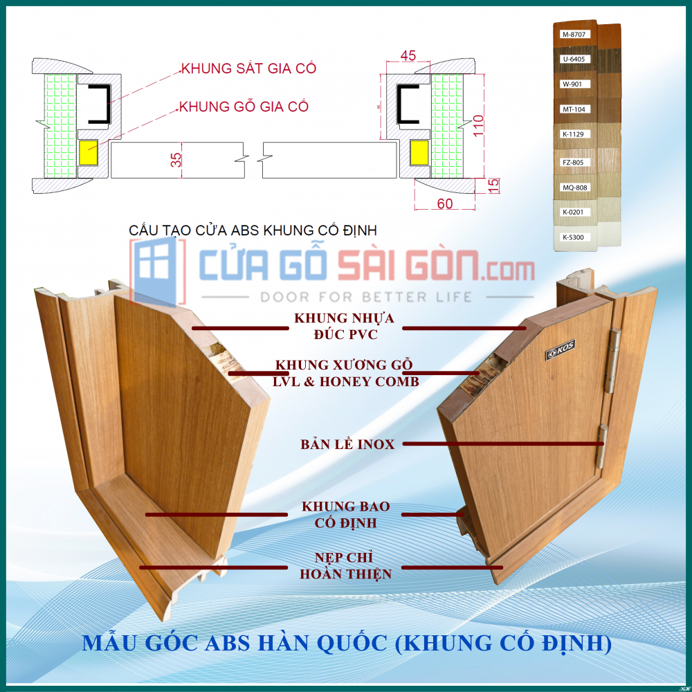 MẪU GÓC ABS KHUNG CỐ ĐỊNH