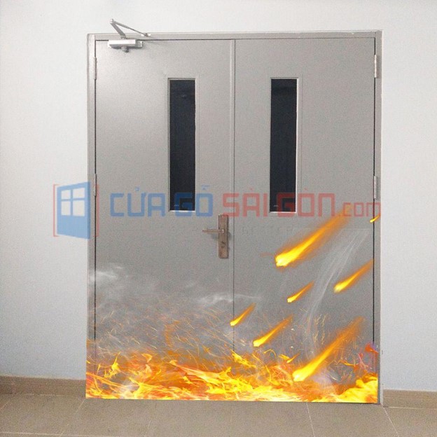 Cửa thép 2 cánh thoát hiểm: Cửa thép 2 cánh thoát hiểm: