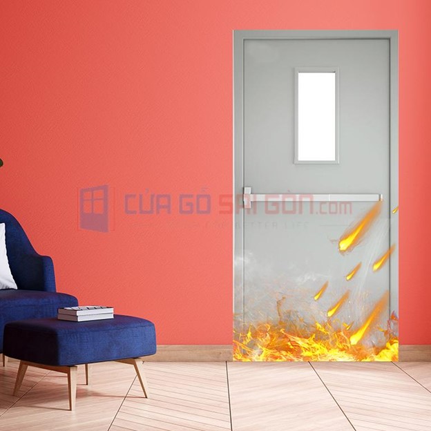 Cửa thép chống cháy 1 cánh ở cánh thoát hiểm Cửa thép chống cháy 1 cánh ở cánh thoát hiểm