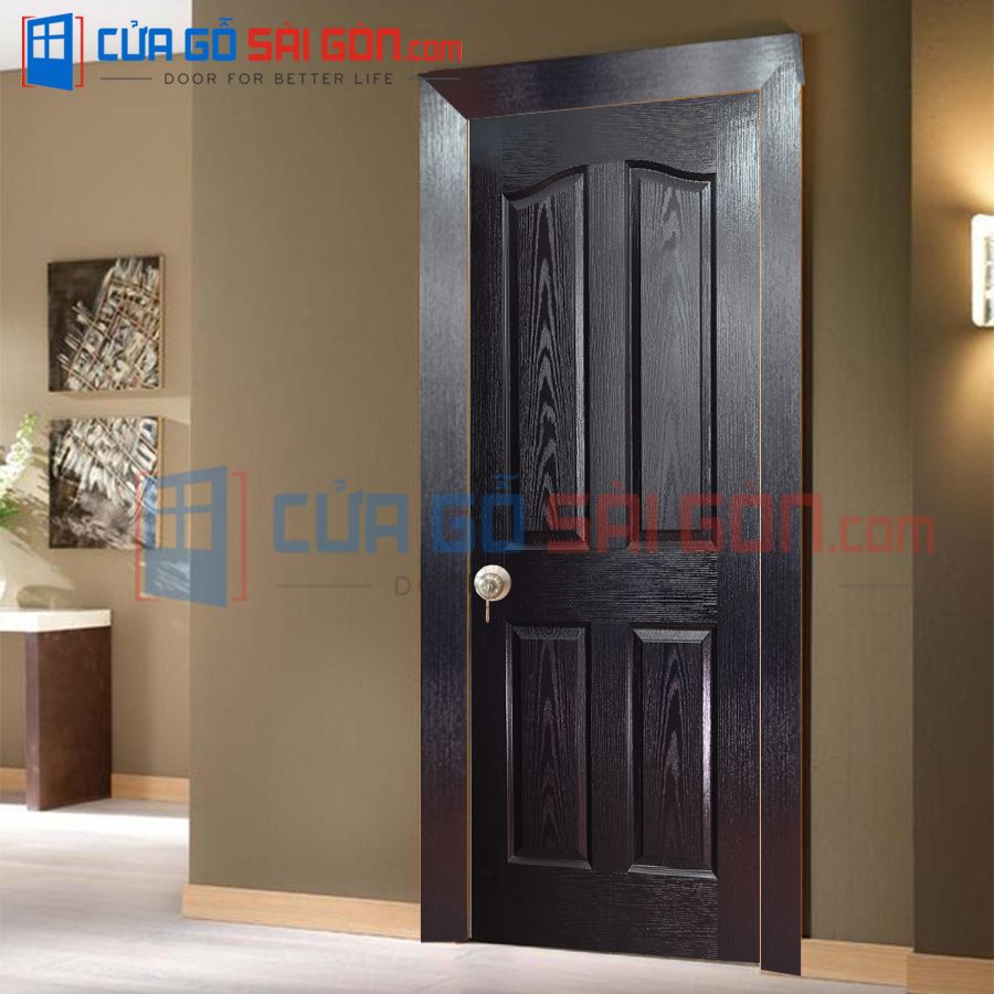 Mẫu cửa gỗ công nghiệp HDF Melamine đẹp 3