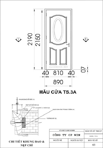 kích thước cửa gỗ công nghiệp