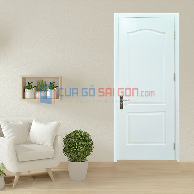 Cửa gỗ công nghiệp màu trắng