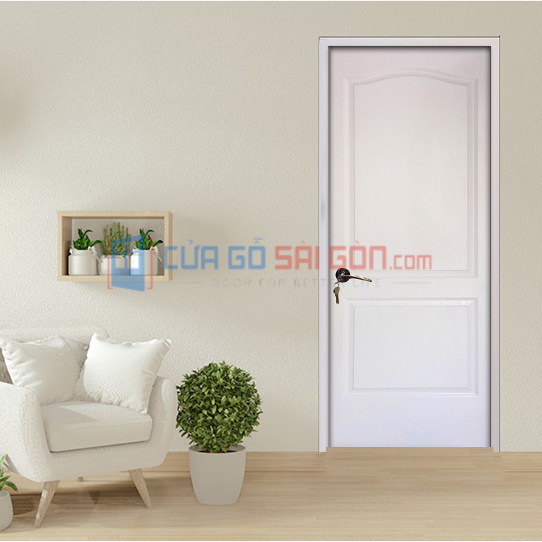 Cửa gỗ công nghiệp màu trắng