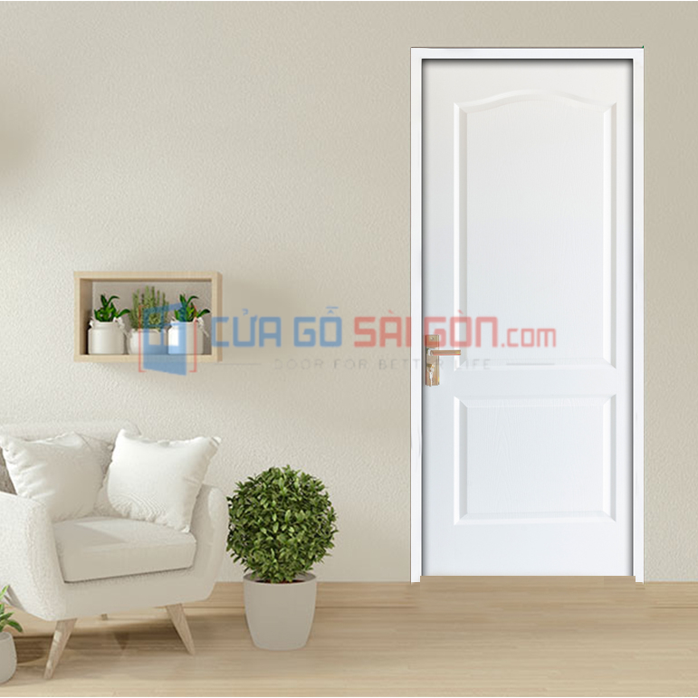 Cửa gỗ công nghiệp màu trắng