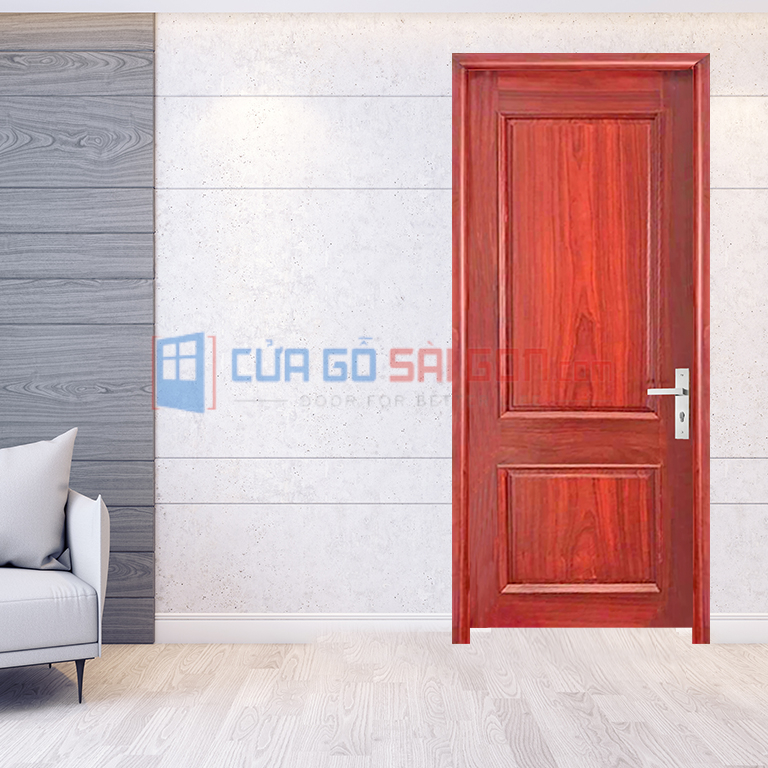 Cửa thông phòng có cấu trúc gồm 3 phần: khung, cánh và nẹp Cửa đi thông phòng