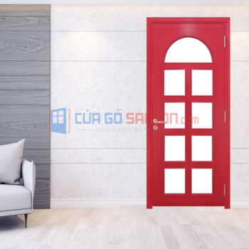Mẫu cửa vòm đẹp màu hồng